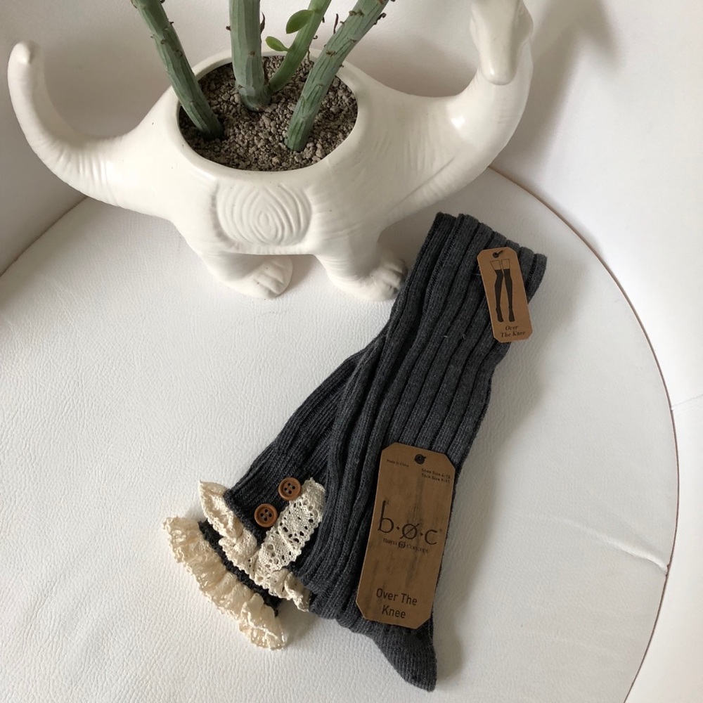 Born cable knit OTK sock NWT